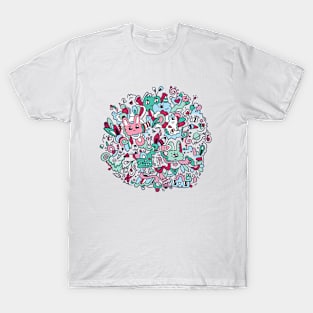 Happy doodle bunch T-Shirt